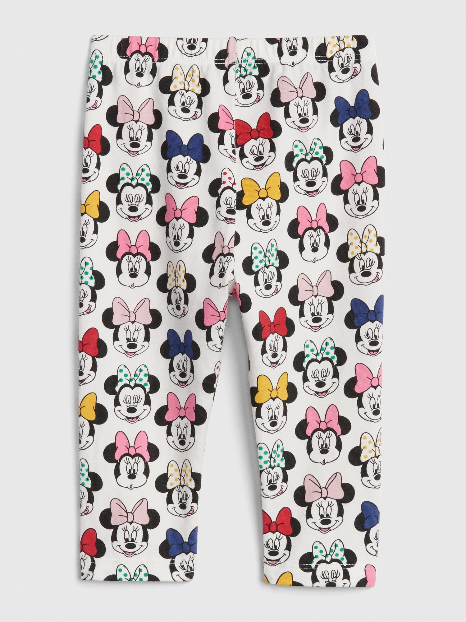 Babyhug Disney Cotton Lycra Full Length Leggings With Minnie Mouse Print - Multicolour main image 0