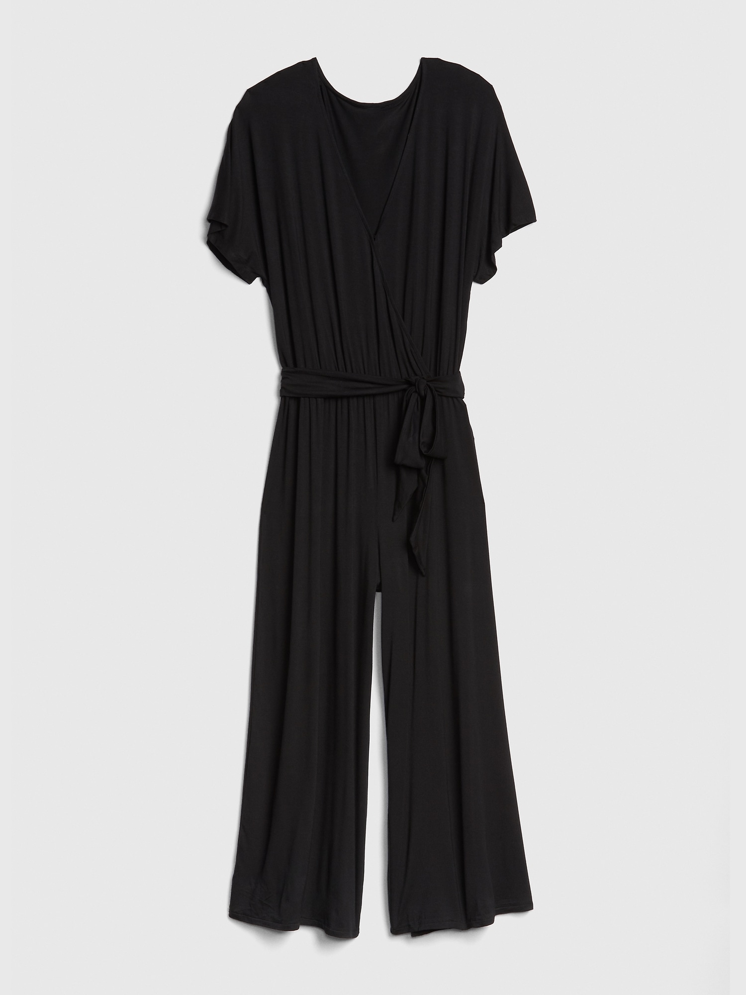 Gap long cheap sleeve wrap jumpsuit