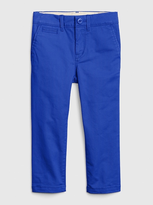 1 of 8 showing, with the color brillant blue of product Toddler Khakis In Stretch