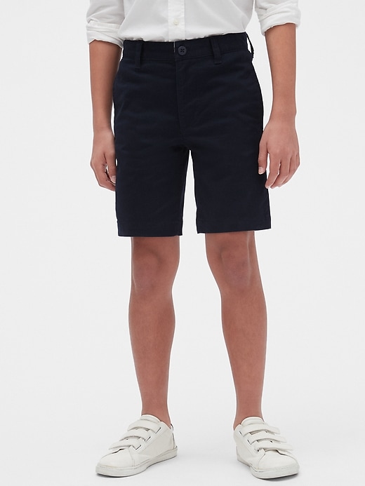Image number 1 showing, Kids Uniform Khaki Shorts with Gap Shield