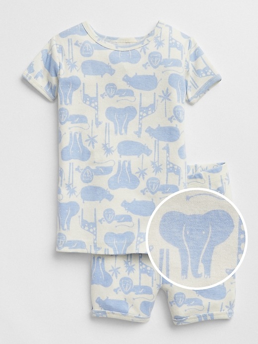 Image number 1 showing, babyGap Organic Cotton Elephant Short PJ Set