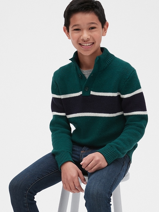 Image number 2 showing, Kids Chest-Stripe Sweater