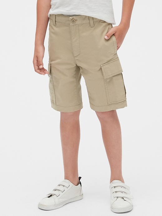 Image number 1 showing, Kids Uniform Cargo Shorts with Gap Shield