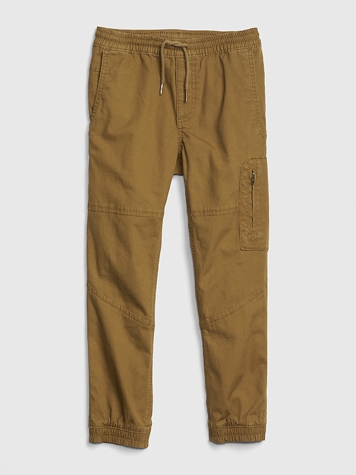 1 of 8 showing, with the color palomino brown of product Kids Canvas Joggers