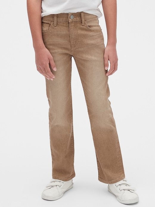 2 of 8 showing, with the color khaki of product Kids Original Khaki Jeans
