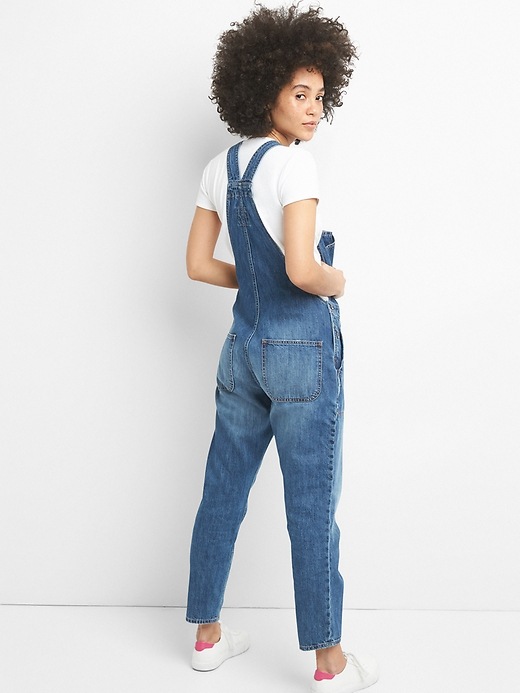 Image number 7 showing, Relaxed Denim Overalls