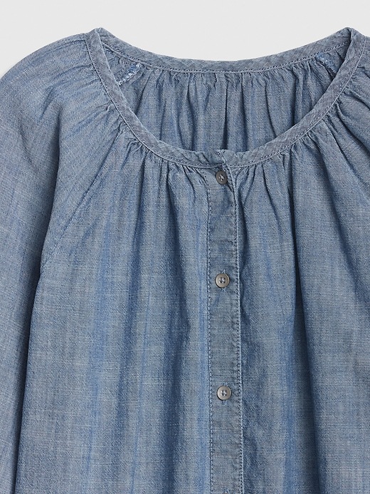 Image number 4 showing, Kids Button-Front Denim Top