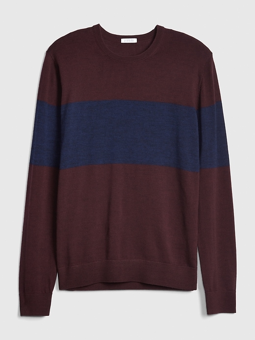 Image number 6 showing, Crewneck Pullover Sweater in Merino Wool