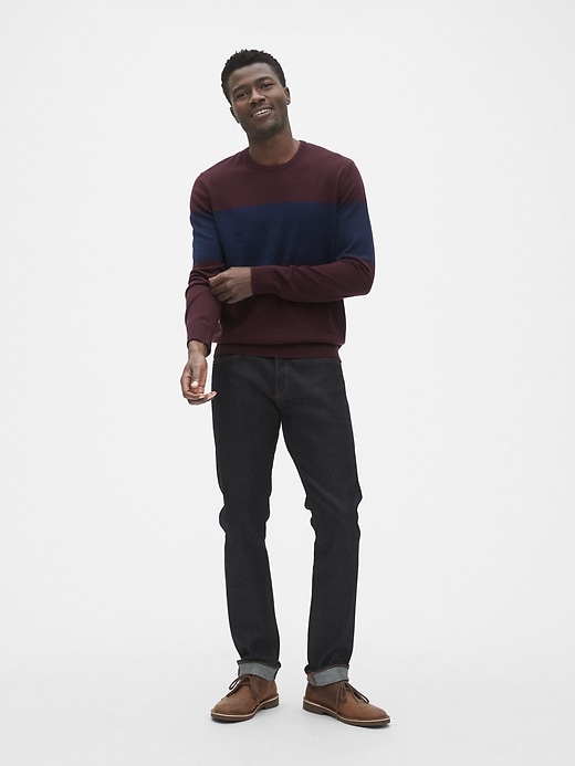Image number 3 showing, Crewneck Pullover Sweater in Merino Wool