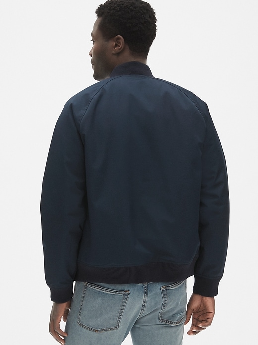 2 of 8 showing, with the color new classic navy blue of product Raglan Bomber Jacket