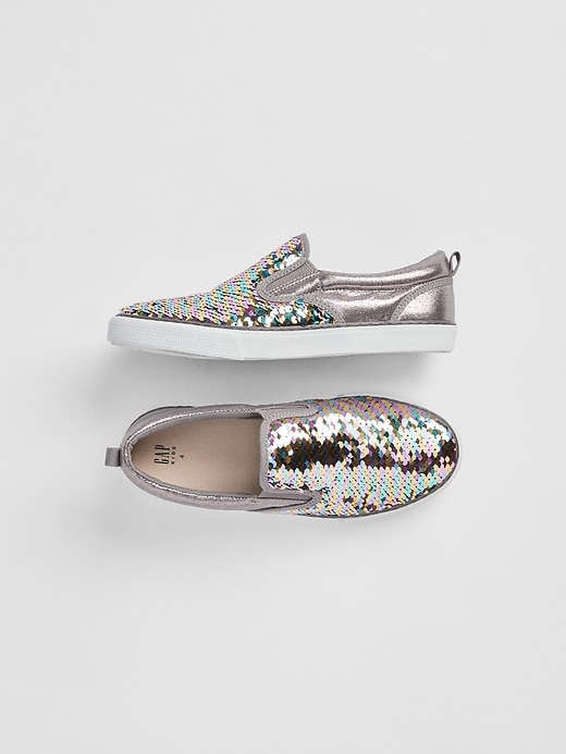 Image number 1 showing, Kids Fippy Sequin Slip-On Sneakers