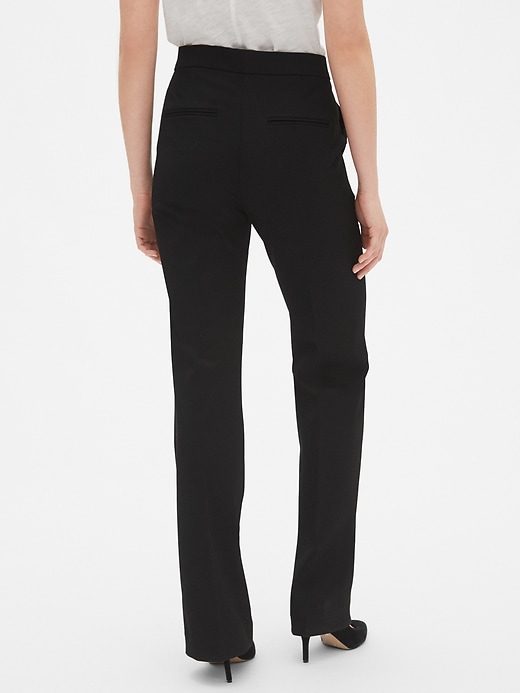 2 of 8 showing, with the color true black of product High Rise Slim Boot Pants