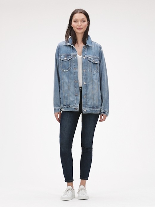 Distressed Oversized Icon Denim Jacket
