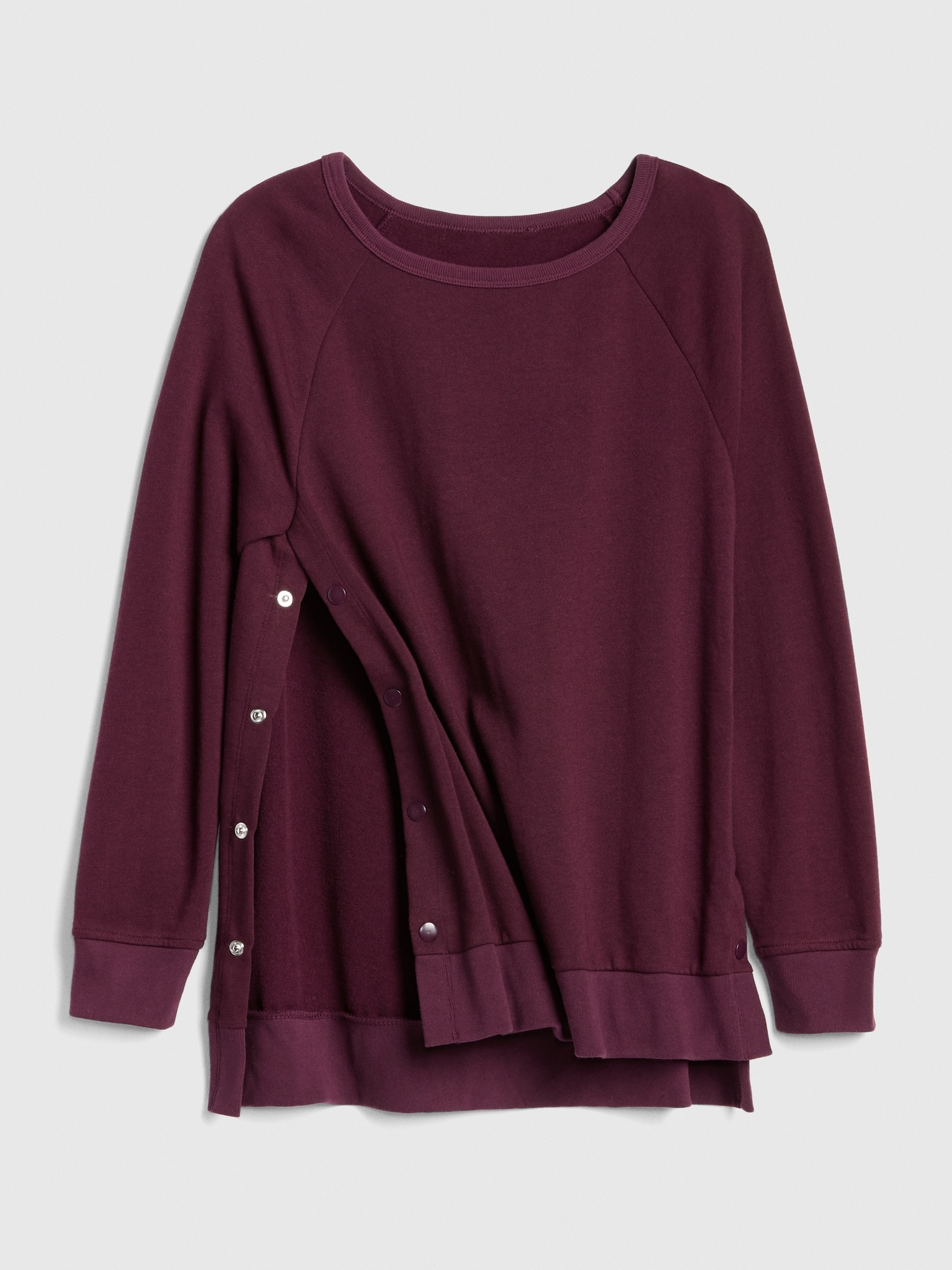 side snap sweatshirt