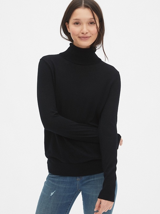 Image number 1 showing, Turtleneck Sweater in Merino Wool