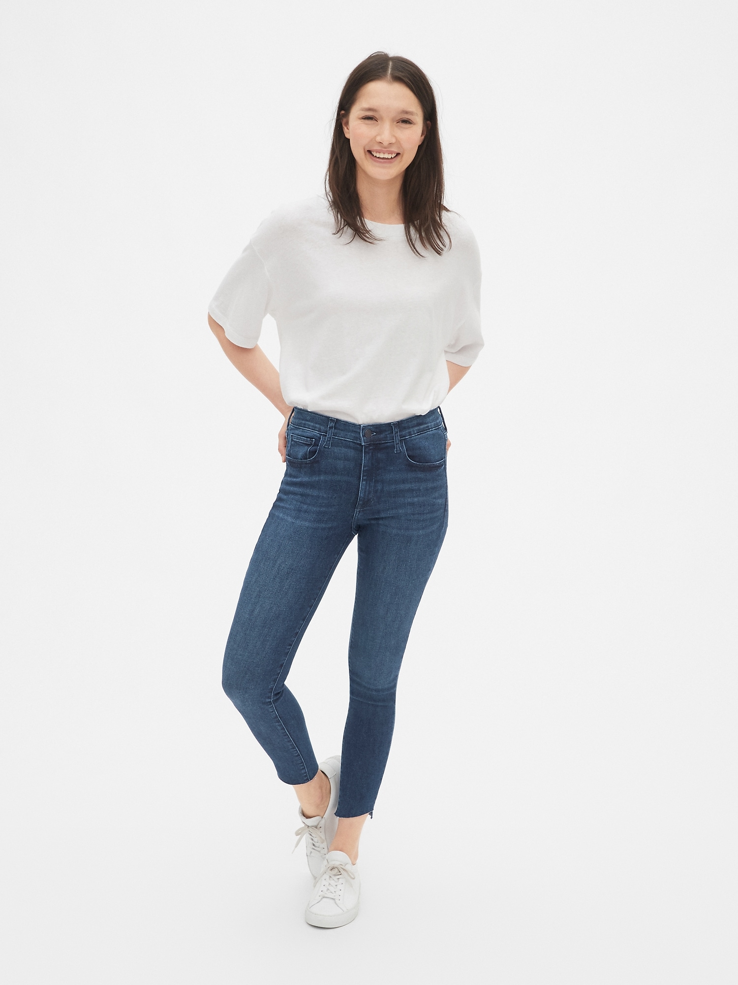 raw hem jeggings