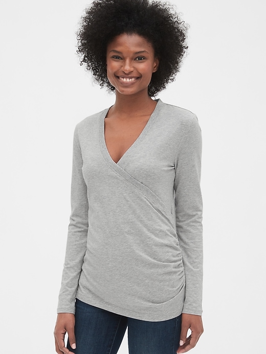 Image number 1 showing, Maternity Crossover Nursing Top