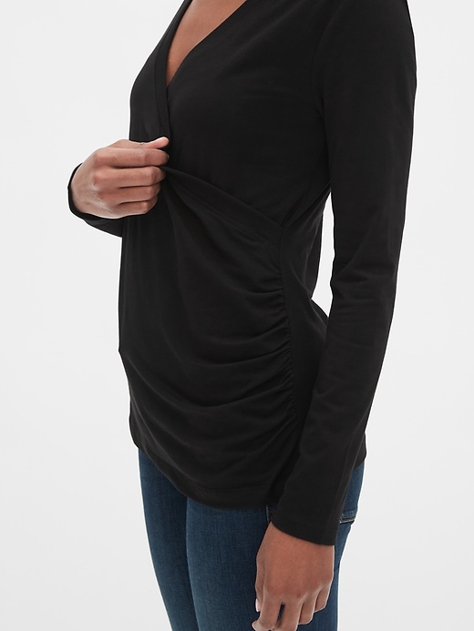 Image number 3 showing, Maternity Crossover Nursing Top