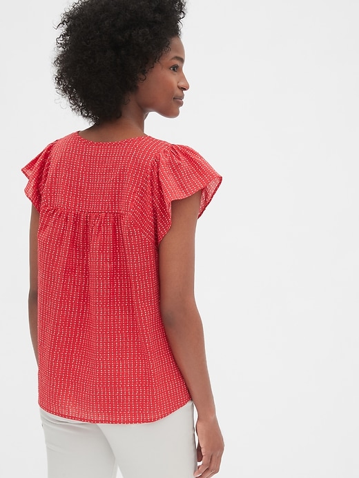 Image number 2 showing, Print Tie-Neck Blouse