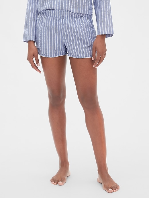 View large product image 1 of 1. Print Poplin Shorts