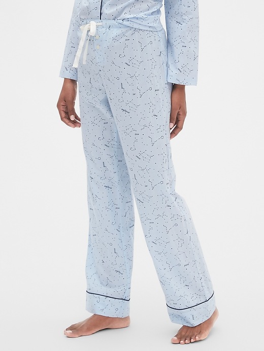 Image number 1 showing, Print Pajama Pants in Poplin