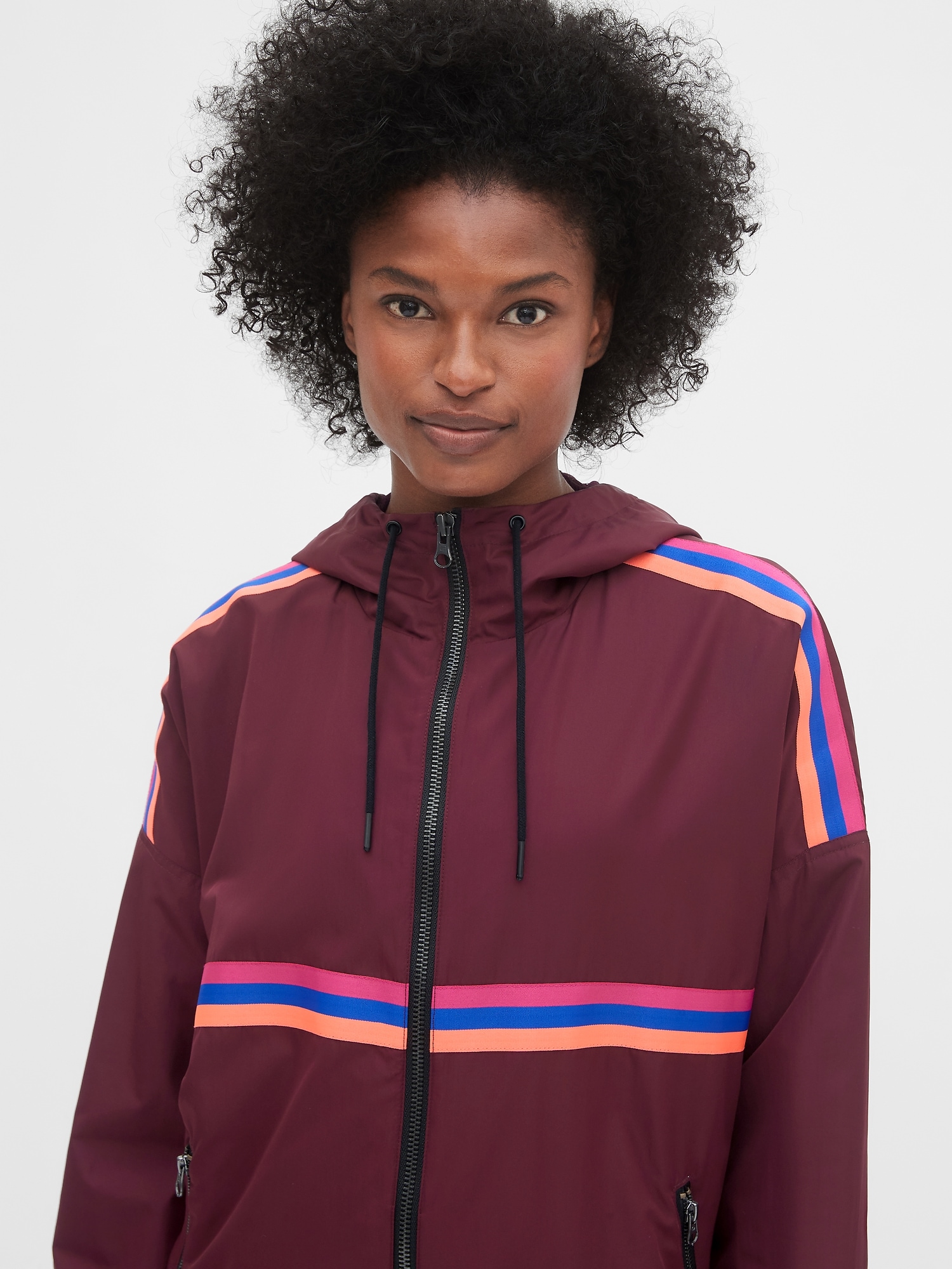 GapFit Oversized Hooded Windbreaker Gap