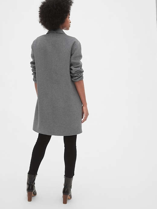Unlined Wool Blend Car Coat