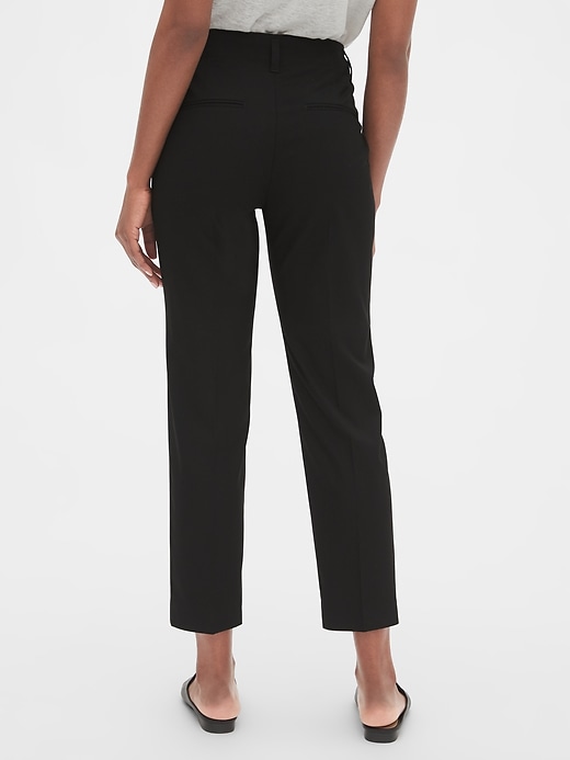 2 of 8 showing, with the color true black of product High Rise Slim Taper Pants
