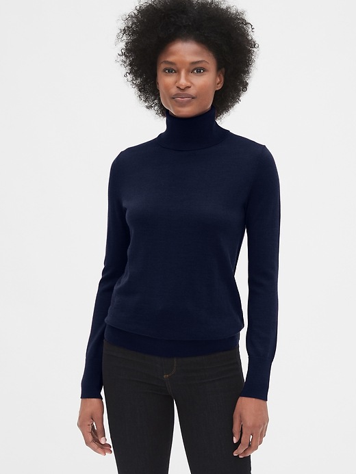 Image number 8 showing, Turtleneck Sweater in Merino Wool