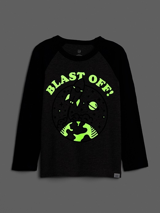 View large product image 2 of 2. Toddler Glow-in-the-Dark Graphic T-Shirt