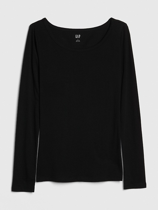 Image number 6 showing, Featherweight Long Sleeve Scoopneck T-Shirt