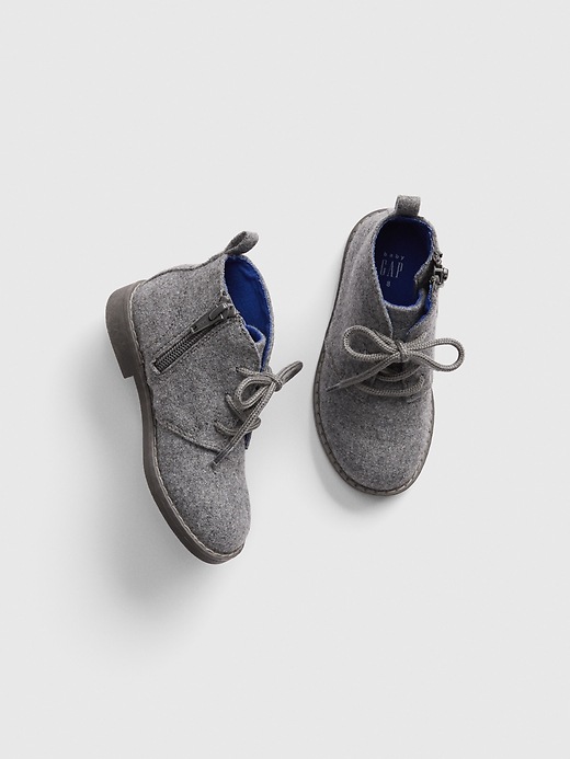 2 of 8 showing, with the color light heather grey of product Toddler Dressy Boots