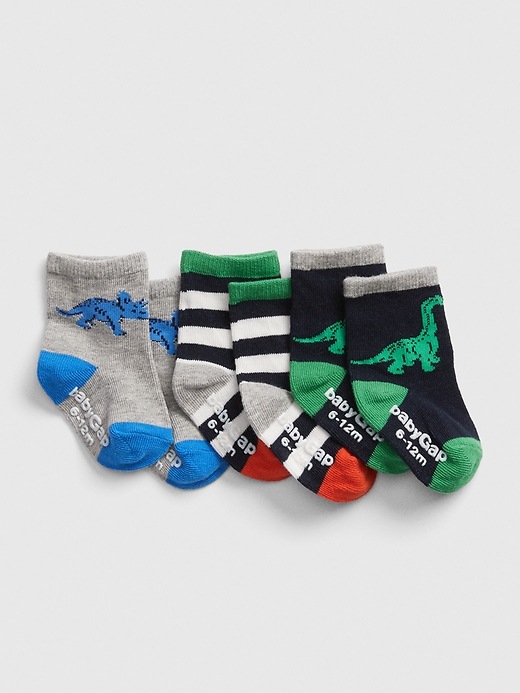 View large product image 1 of 1. Baby Dino Crew Socks (3-Pack)