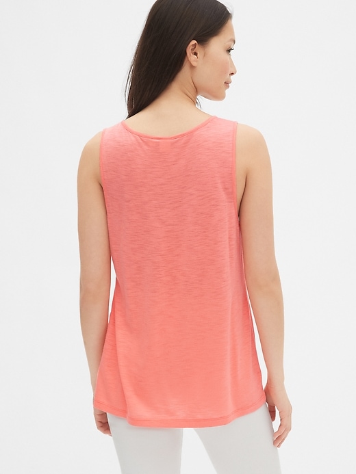 Image number 2 showing, Lace-Trim Ruffle Tank Top