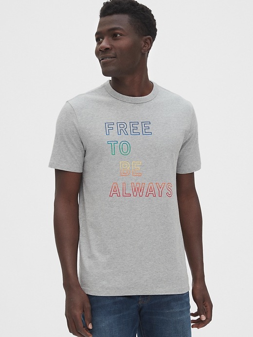 Image number 1 showing, Gap + Pride Graphic Crewneck T-Shirt