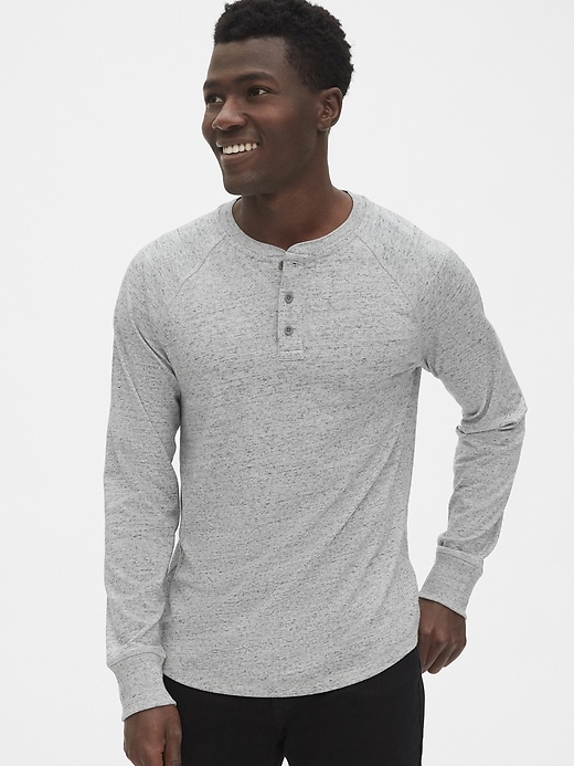 View large product image 1 of 1. Marled Henley