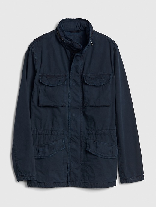 Gap military jacket with clearance hidden hood