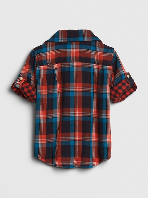Image number 2 showing, Baby Plaid Convertible Shirt