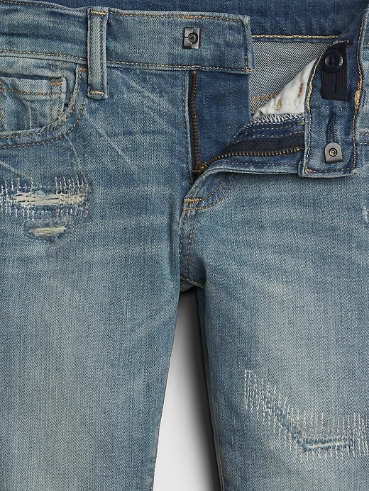 Image number 3 showing, Toddler Destructed Slim Jeans with Fantastiflex