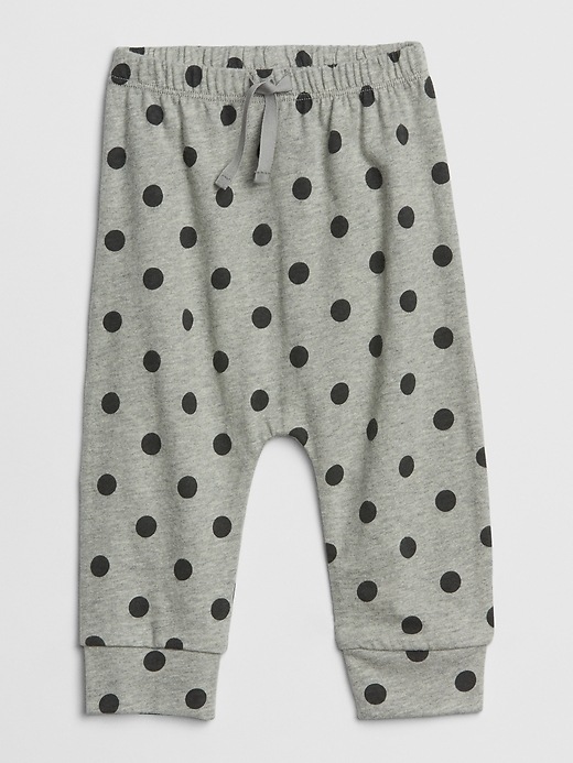 Image number 1 showing, Baby Organic Cotton Dot Pull-On Pants