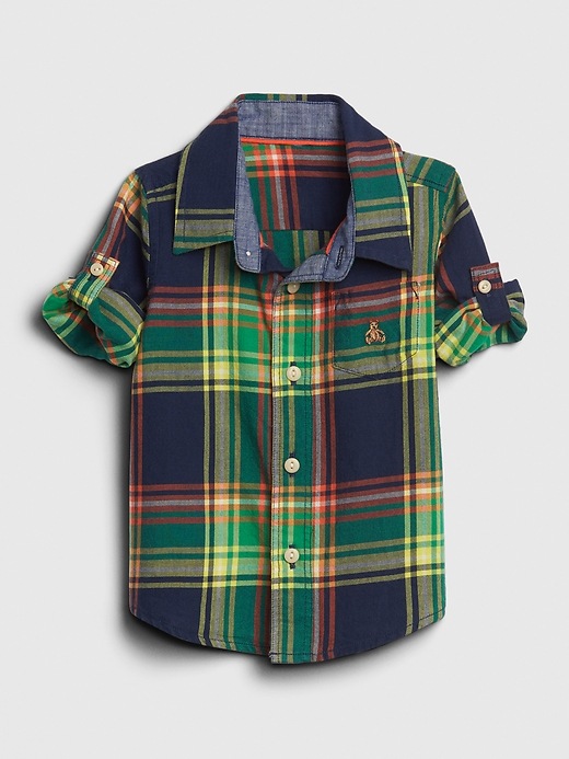 Image number 4 showing, Baby Plaid Convertible Shirt