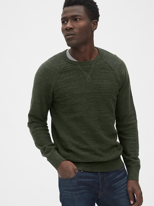 Image number 10 showing, Slub Cotton Raglan Crewneck Sweater