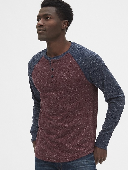 View large product image 1 of 1. Marled Henley