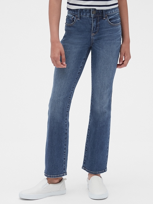 2 of 8 showing, with the color medium wash of product Kids Boot Jeans with Stretch
