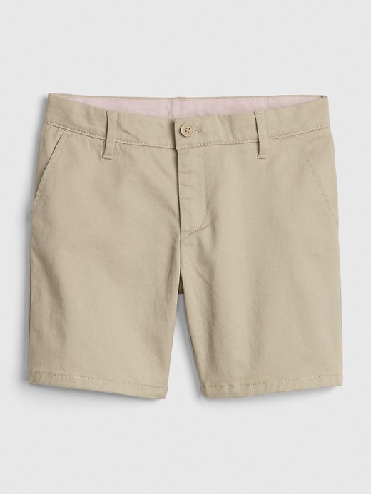 2 of 8 showing, with the color wicker of product Kids Uniform Midi Shorts with Gap Shield