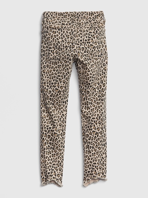 Image number 3 showing, Kids Leopard Ankle Jeggings with Stretch