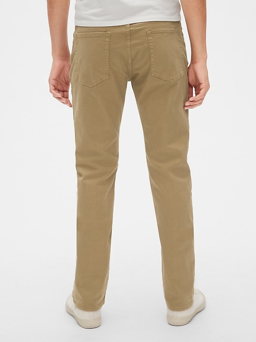 2 of 8 showing, with the color khaki of product GapFlex Slim Jeans With Washwell™