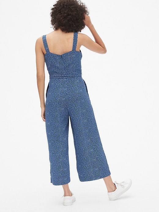 Image number 2 showing, Print Apron Wide-Leg Jumpsuit