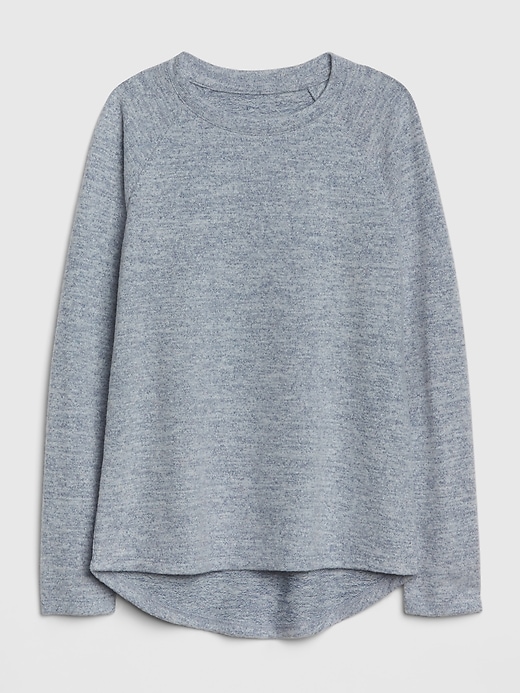 1 of 8 showing, with the color bainbridge blue of product Kids Softspun Raglan Top