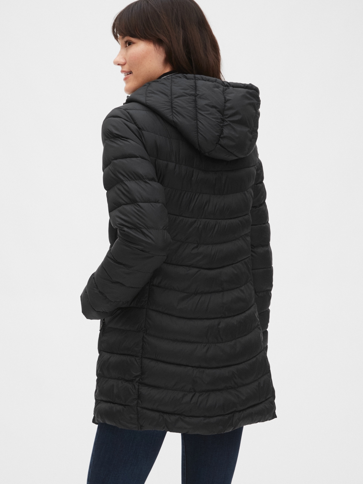 Coldcontrol lightweight longline hooded shop puffer jacket